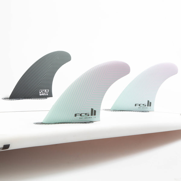 FCS II Sky Brown Tri Fin Set - Softech Australia